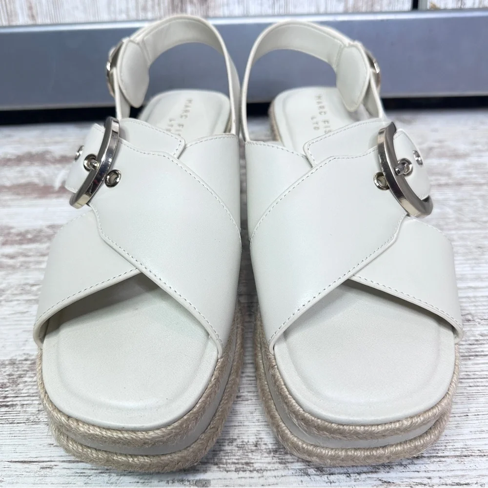 Marc Fisher LTD Women's Renda Espadrille Platform Sandals Sz 8M